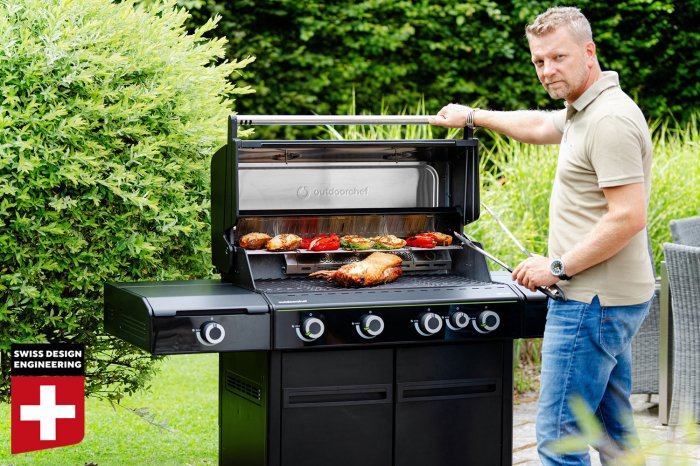 Outdoorchef HEAT Grillstation mit top Ausstattung inkl. Heckbrenner, Blazing-/Cooking Zone, HEAT Regulator und Gussrosten Outdoorchef HEAT Grillstation mit top Ausstattung inkl. Heckbrenner, Blazing-/Cooking Zone, HEAT Regulator und Gussrosten