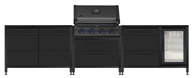 Burnout Kitchen: BurnoutBBQ Outdoorküche mit Napoleon Sondermodell Prestige 500 Shadow