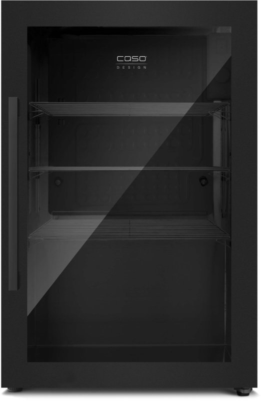 CASO Design Barbecue Cooler S-R - Outdoor-Kühlschrank (63 Liter) mit schwarzem Edelstahlgehäuse - Rechtsanschlag