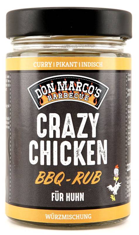 Don Marcos Crazy Chicken BBQ Rub 220g Glas