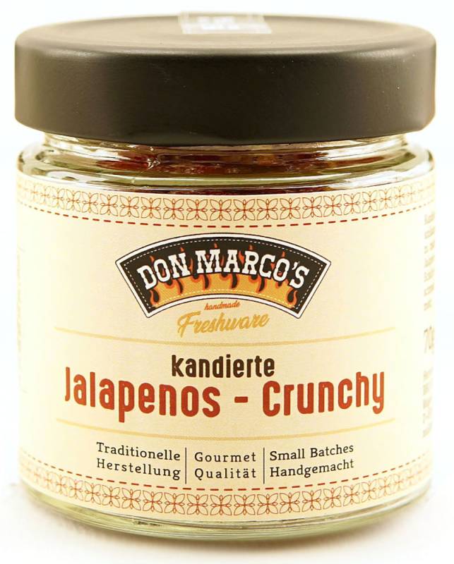 Don Marcos Handmade Freshware - Kandierte Jalapenos Crunchy - 70g Glas