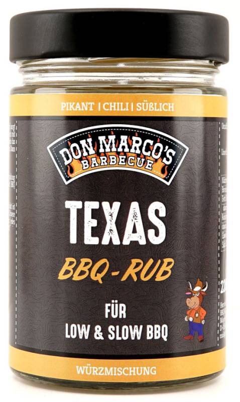 Don Marcos Texas Style BBQ Rub 220g Glas