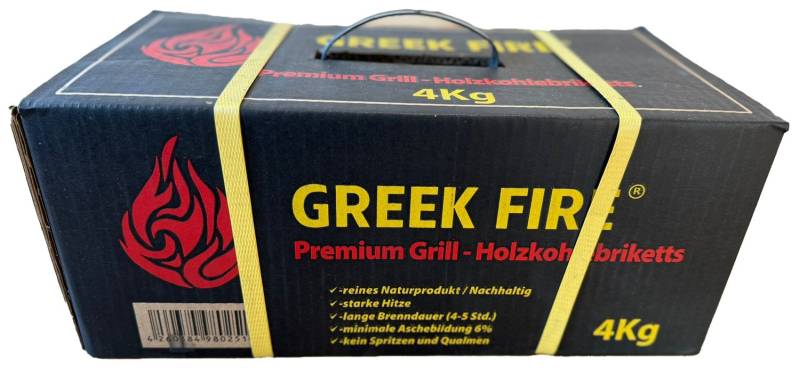 Greek Fire Premium Holzkohlebriketts 4 kg