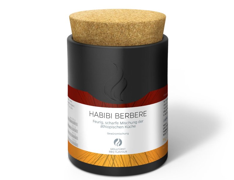 Grillfürst Habibi Berbere - Afrikanische Gewürzmischung - Keramikdose 75g