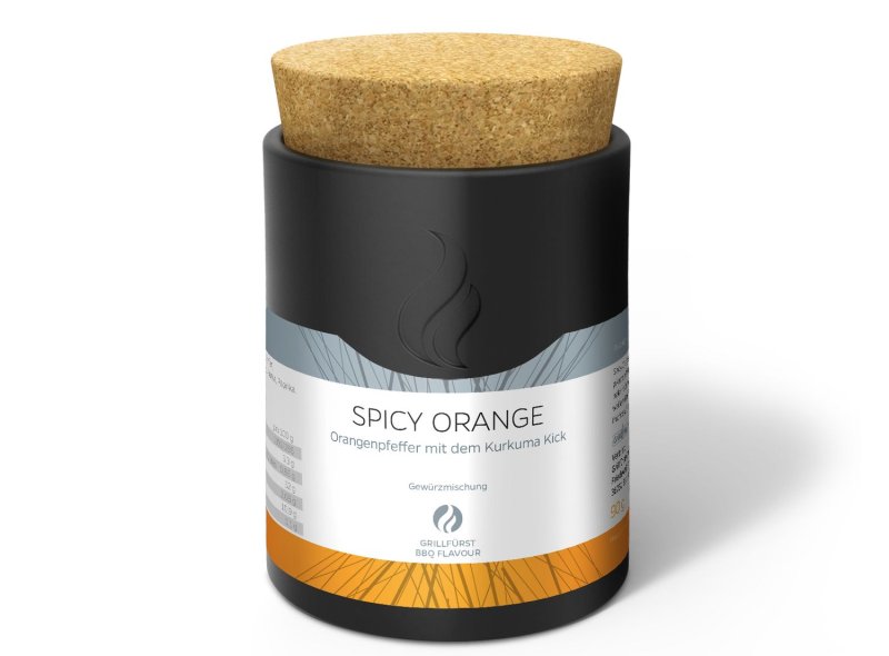 Grillfürst Spicy Orange - Orangenpfeffer - Keramikdose 90g