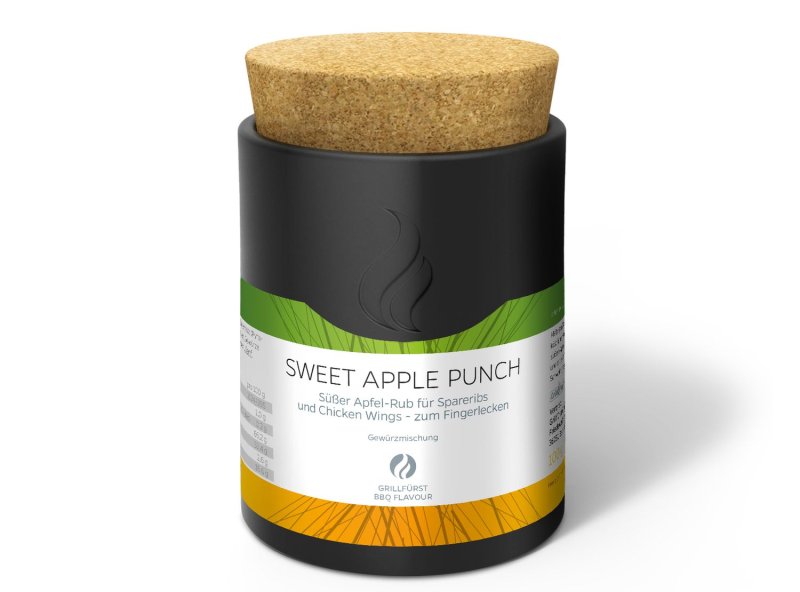 Grillfürst Sweet Apple Punch - Gewürzmischung BBQ Rub - Keramikdose 100g