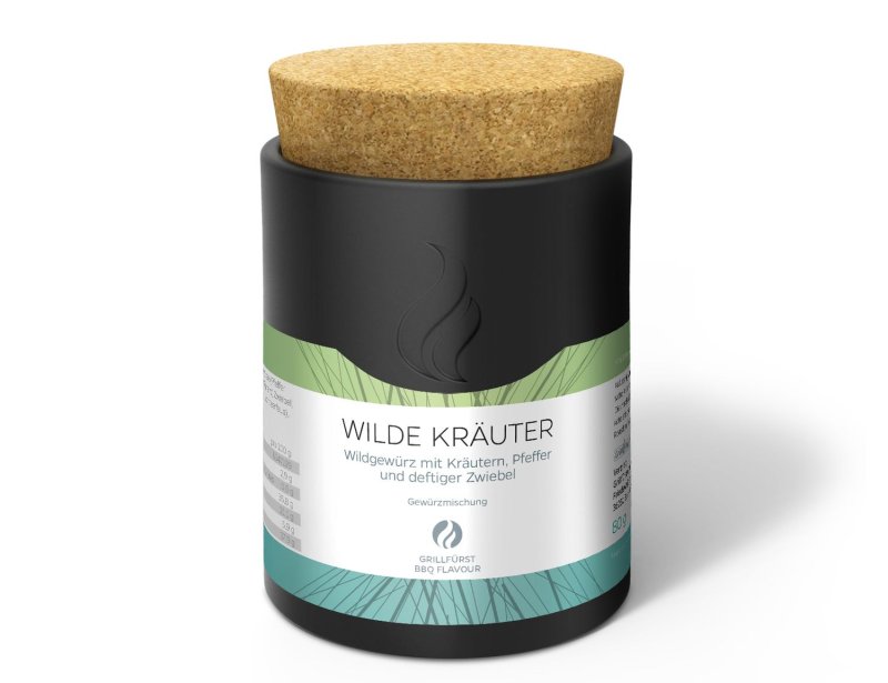 Grillfürst Wilde Kräuter - Wild-Gewürzmischung - Keramikdose 80g