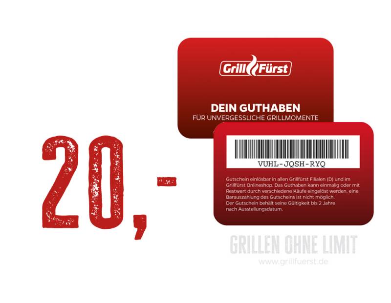Grillfürst Geschenk Gutschein 20€