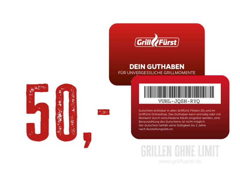 Grillfürst Geschenk Gutschein 50€