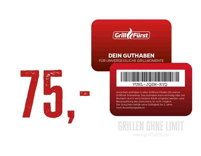 Grillfürst Geschenk Gutschein 75€