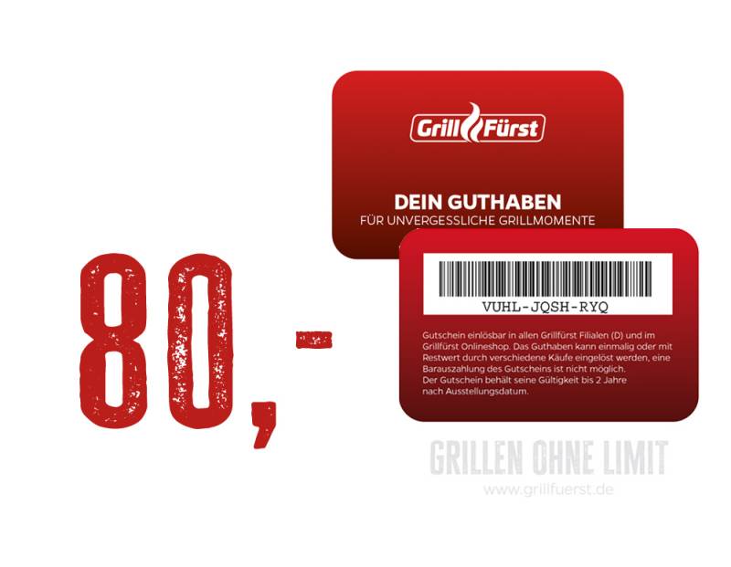 Grillfürst Geschenk Gutschein 80€