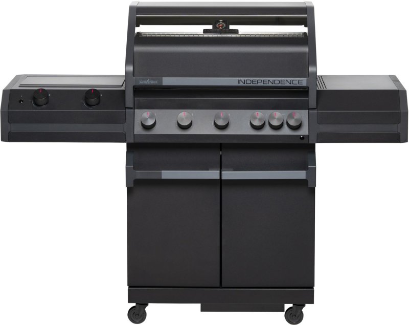 Grillfürst Independence P530E Gasgrill - mattschwarz - mit XXL Infrarotbrenner, Heckbrenner und Edelstahlrosten