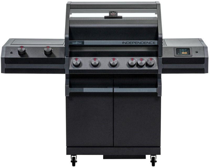 Grillfürst Independence P530G Smart Grill - mit WLAN-Modul, XXL Infrarotbrenner, Heckbrenner und Gusseisenrosten