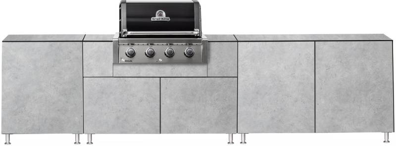 Grillfürst Outdoorküche L Beton - Mit Broil King Regal 420 Einbaugrill