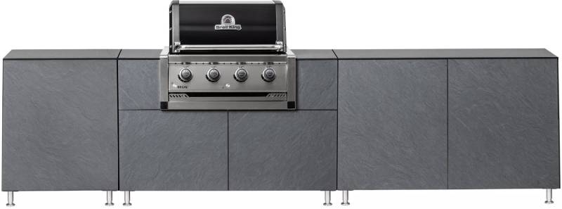 Grillfürst Outdoorküche L Schiefer - Mit Broil King Regal 420 Einbaugrill