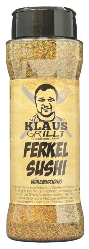 Ferkelsushi Gewürzmischung 100 g Streuer by Klaus grillt