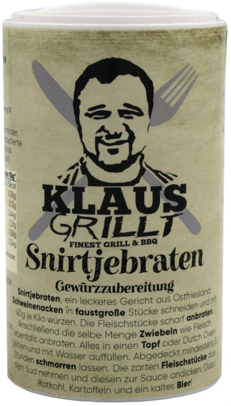 Snirtjebraten Würzmischung 100 g Streuer by Klaus grillt