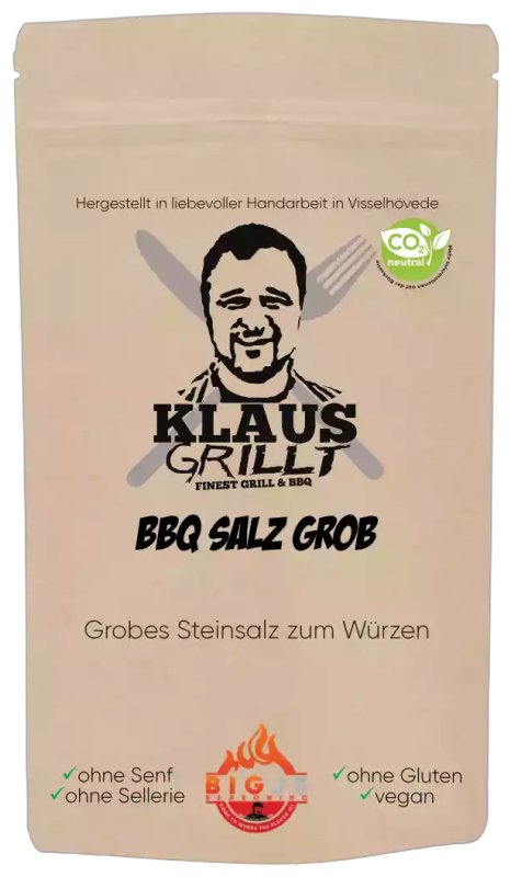 BBQ Salz grob 450 g Beutel by Klaus grillt