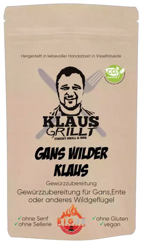 Gans Wilder Klaus Gewürzmischung 100 g Beutel by Klaus grillt