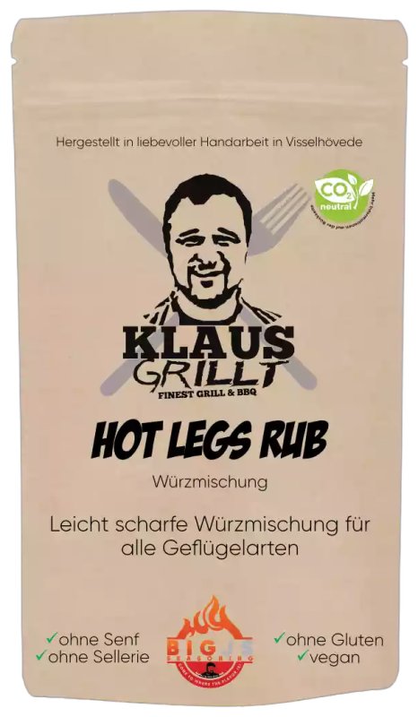 Hot Legs Rub 250 g Beutel by Klaus grillt