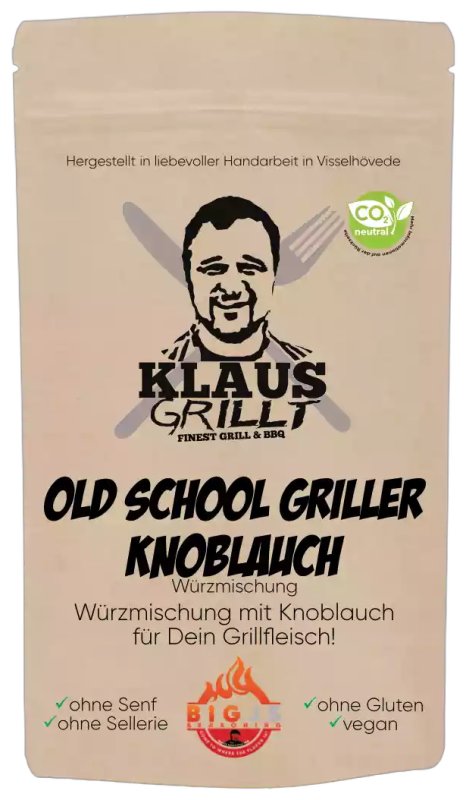 Old School Griller Knoblauch 250 g Beutel by Klaus grillt