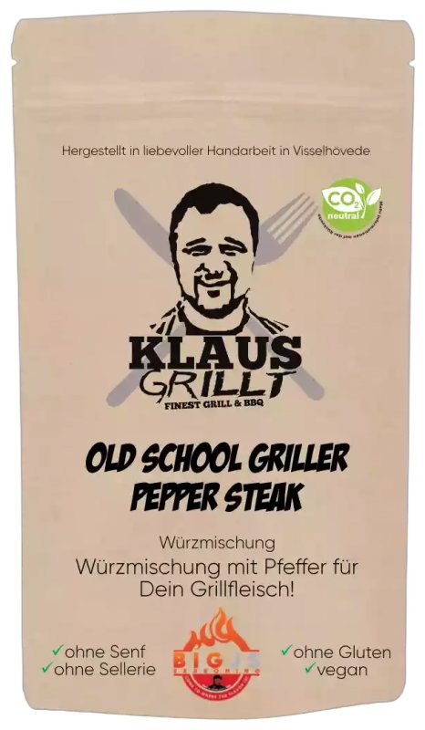 Old School Griller Pepper Steak 250 g Beutel by Klaus grillt