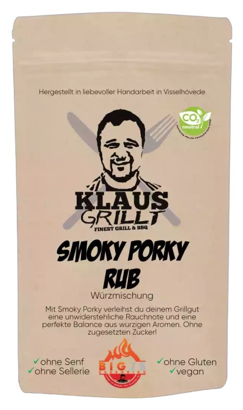 Smoky Porky Rub 250 g Beutel by Klaus grillt