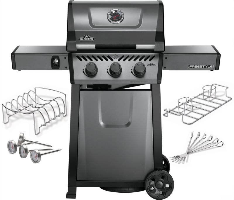 Napoleon Freestyle 365 Gasgrill, Graphit - inkl. Fleisch-Liebhaber Starter-Kit