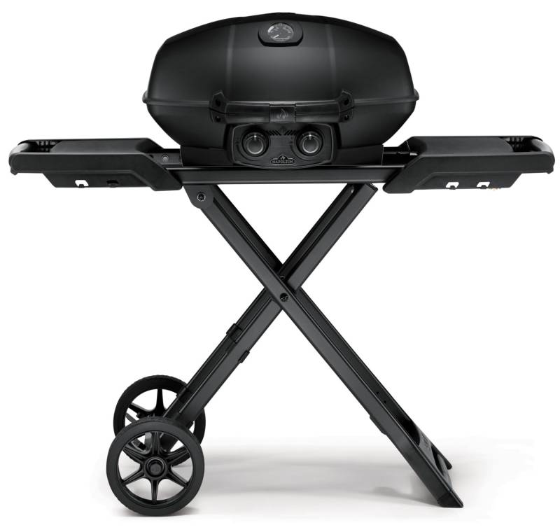 Napoleon Phantom TravelQ PRO285X Kompakt Gasgrill, mattschwarz - mit klappbarem Wagen inkl. Warmhalterost - Retouren Grill