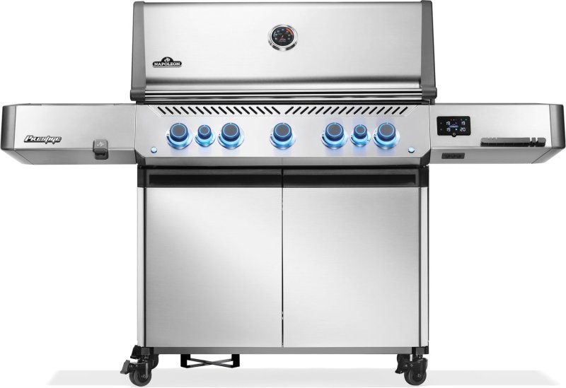 Napoleon Prestige 665 Connected Edelstahl Gasgrill - mit SIZZLE ZONE und Heckbrenner - Modell 2025