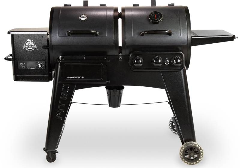 Pit Boss Pelletgrill Navigator 1230 - Kombinationsgrill mit Gasgrill