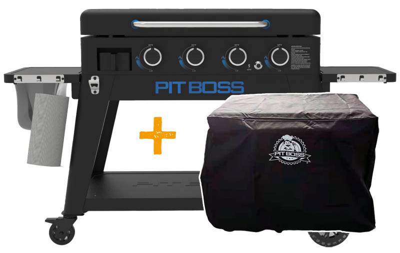 Pit Boss Plancha Grill Ultimate Plancha 4-Brenner mit Untergestell - inkl. Abdeckhaube