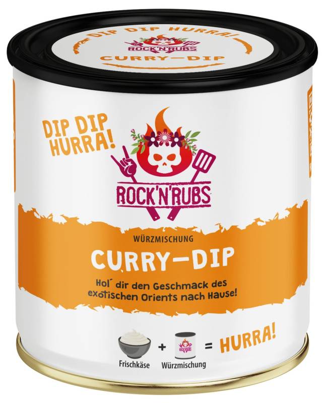 Rock'n Rubs - Dip Dip Hurra - Curry Dip - 140g Dose