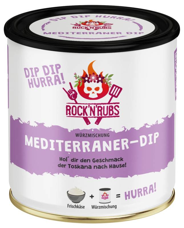 Rock'n Rubs - Dip Dip Hurra - Mediterraner Dip - 140g Dose