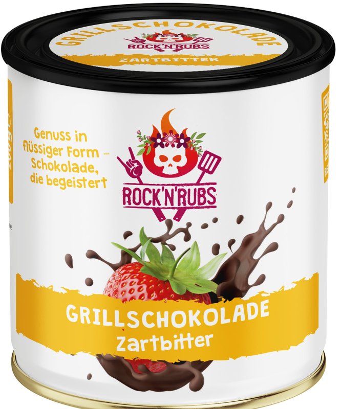 Rock'n Rubs - Grillschokolade Zartbitter - 200 g Dose