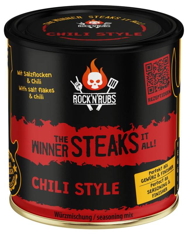 Rock'n Rubs - The Winner steaks it all - Chili Style - BBQ Rub 180 g Dose