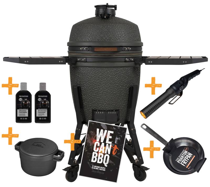 The Bastard Keramikgrill VX Large - Complete - schwarz matt - inkl. Starter Kit Limited Accessory Box