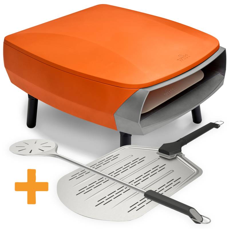 Witt Gas Pizzaofen Etna Fermo matt orange - inkl. Pizzaschieber 36 cm + Pizzawender