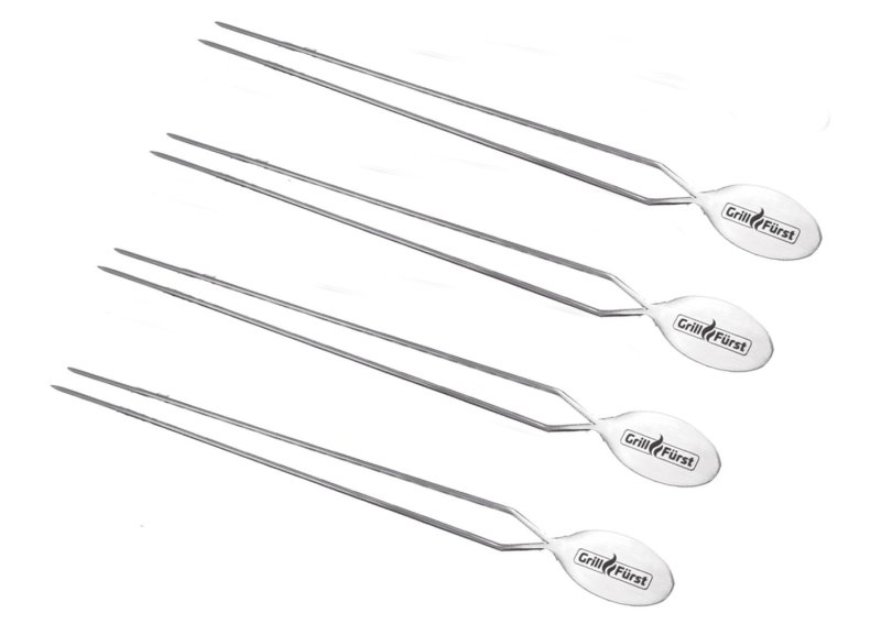 Grillfürst Edelstahl Grillspieße 35 cm - 4er Set