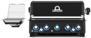 Broil King Outdoor Küche Baron 590 IR Shadow MOK XL - Komplettset inkl. IR-Seitenbrenner mit Gasflaschenschrank und 3 Aufbewahrungsschränke - Hover