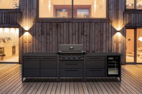 Burnout Kitchen: BurnoutBBQ Outdoorküche mit Napoleon Sondermodell Prestige 500 Shadow - Hover