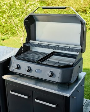 COZZE G-800 COMBO - Plancha Grill mit Grillrost - Hover