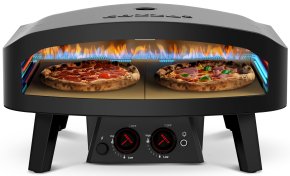COZZE Pizzaofen Gas CLASSIC Black Edition 60 cm (24") - inkl. Hitzeschild - Hover