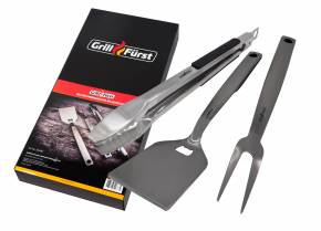 Ab 800,00€ Warenkorb kostenfrei dazu: Grillfürst Premium Edelstahl Grillbesteck Set mit Grillzange, -Wender und -Gabel in Geschenkverpackung