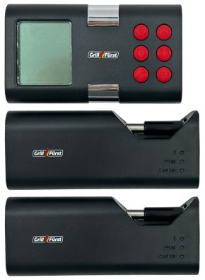 Ab 1.500,00€ Warenkorb kostenfrei dazu: Grillfürst Funk-Thermometer / Grillthermometer - kabellos - mit 2 Bluetooth Temperaturfühlern (erweiterbar bis auf 4 Fühler)