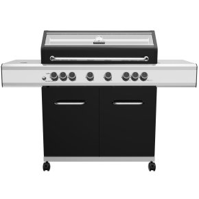 Grillfürst G620G 6-Brenner Gasgrill mit Hochtemperaturbrenner, Heckbrenner und Gusseisen Rosten - inkl. Abdeckhaube - Hover