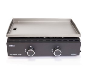 Grillfürst Plancha Grill - 2 Brenner mit insgesamt 7 kW und Edelstahl Plancha