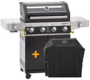 Rösle Gasgrill Videro G4-S VARIO+ schwarz - Modell 2025 inkl. Abdeckhaube